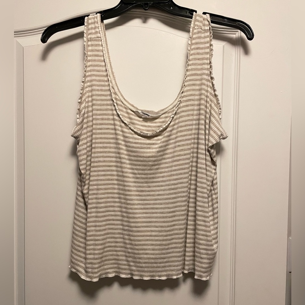 BB Dakota / Steve Madden Collab Tan Strip Tank Top 3XL
